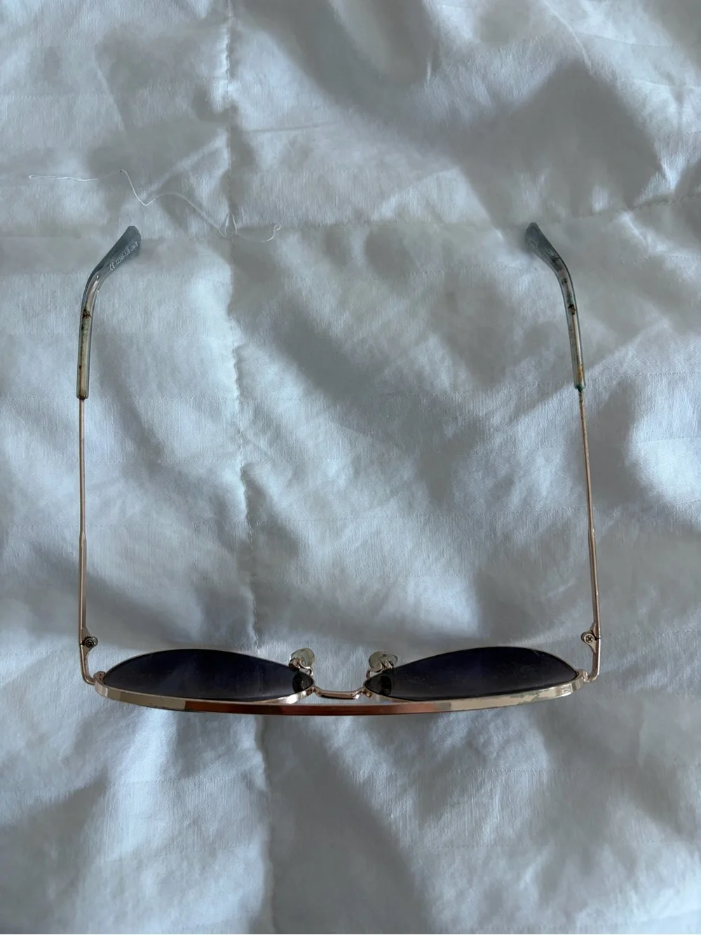 Classic Gold Aviator Sunglasses with Black Lenses